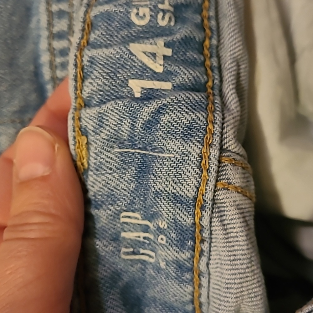 Gap girls size 14 Girlfriend short high rise jeans shorts - Picture 2 of 5